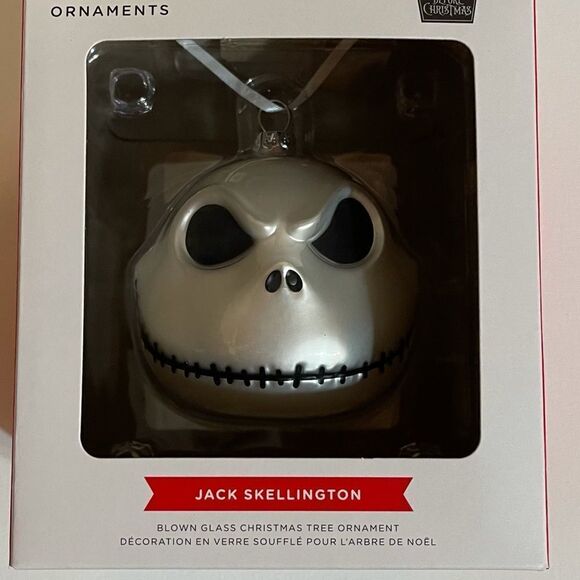 Hallmark glass ornament Jack Skellington Nightmare before Christmas NWT - Picture 5 of 8